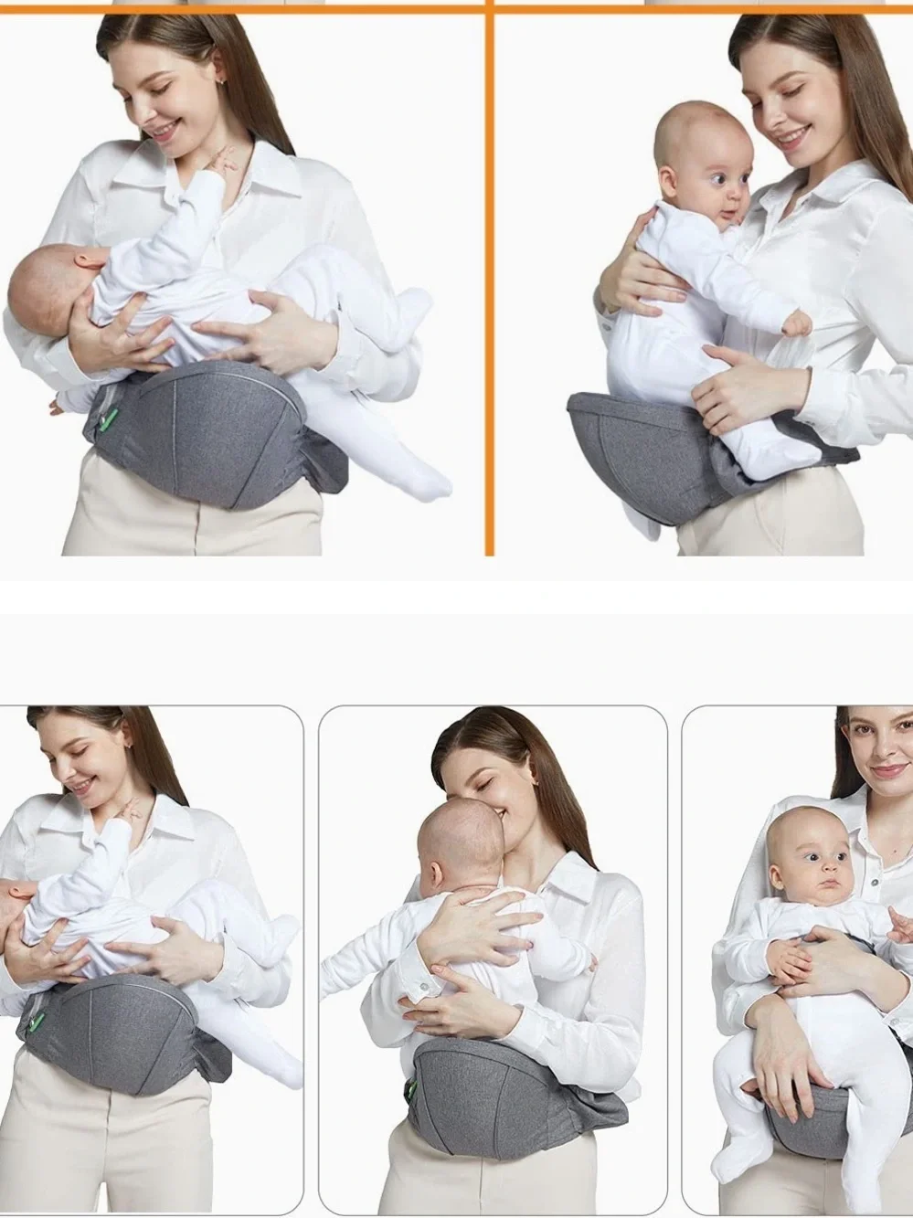 CHICCO Baby Hip Seat Carrier Chair – Grey